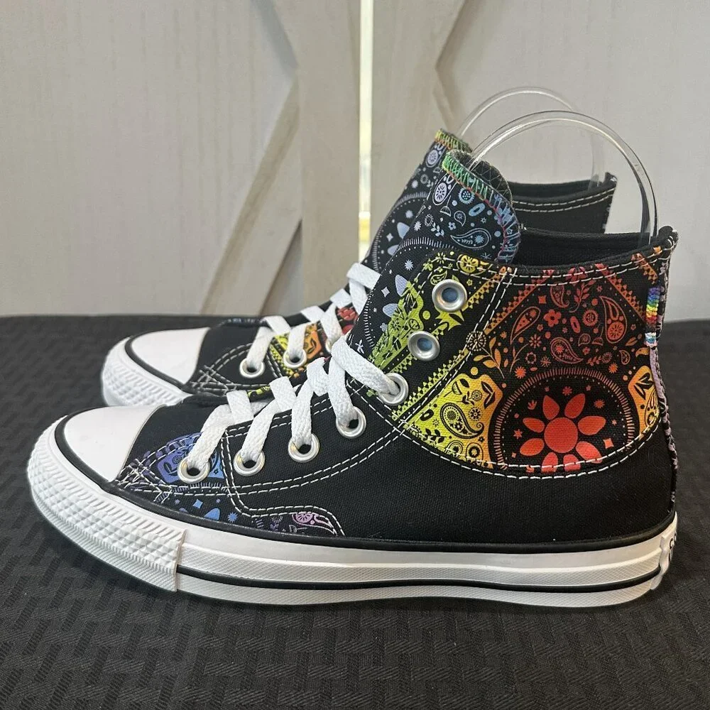 Converse Chuck Taylor All Star Pride Black High Top Sneakers - Picture 3 of 10